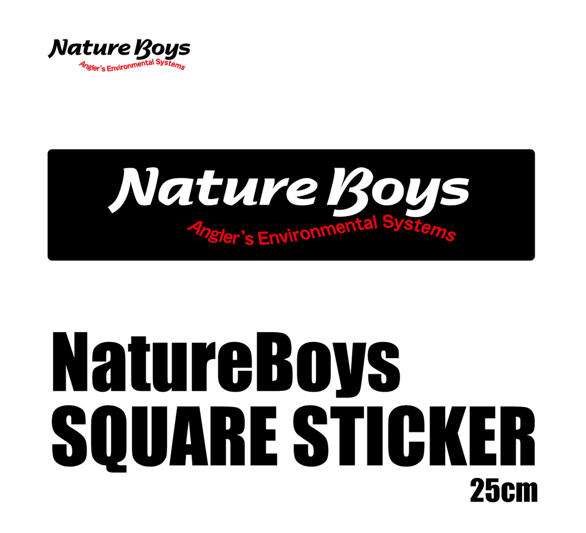 NatureBoys Sticker/ステッカー スクエア250mm／ブラック（ST-M01 ...